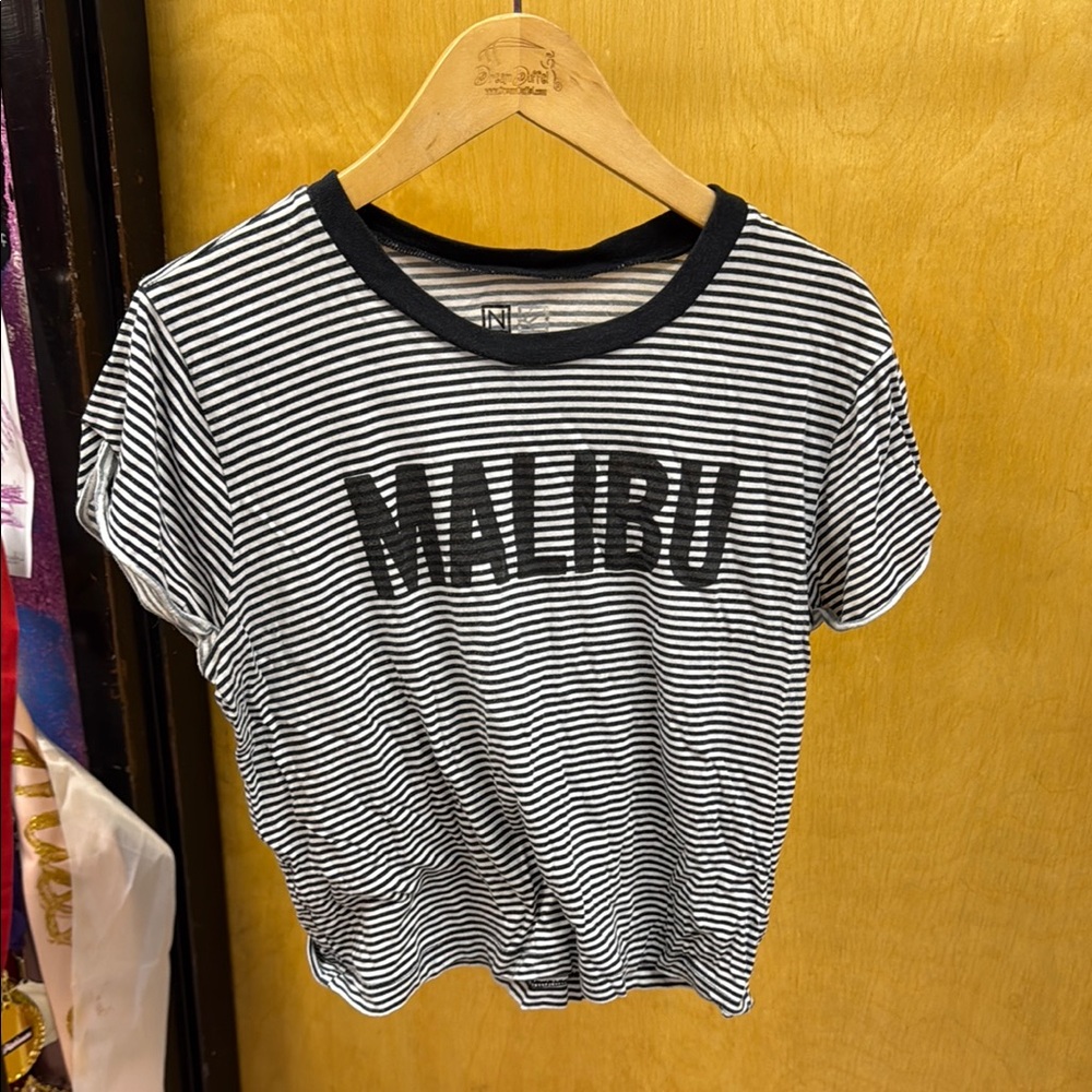 Nollie Black and White Crop Tee Short Sleeve Relaxed